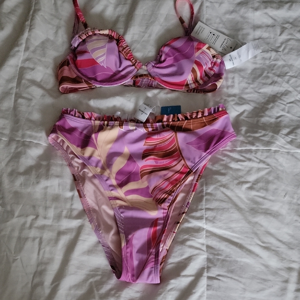 Stylish Purple and Pink Women's Bikini